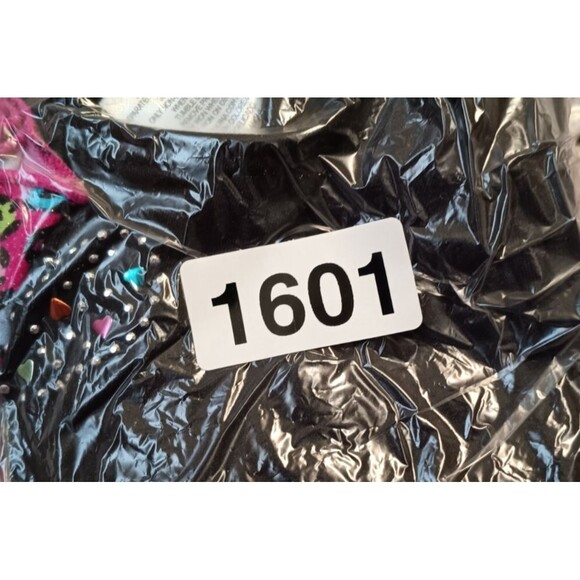 Jacques Morèt Girls Black Leotard with hearts size 6/7 - Picture 4 of 4